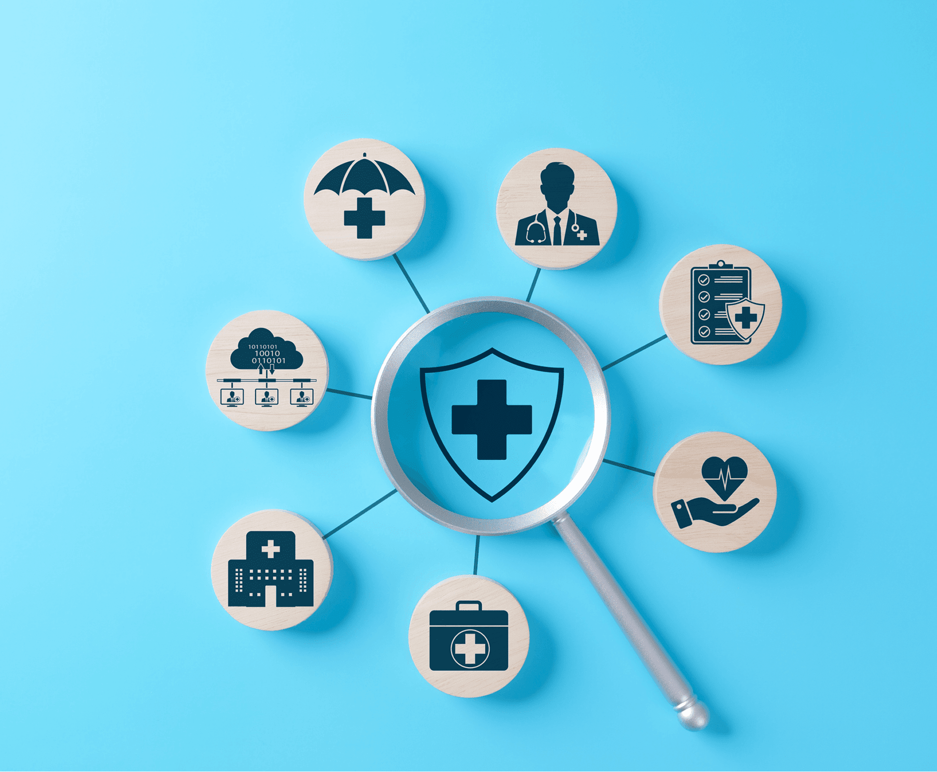 Medical network concept illustration